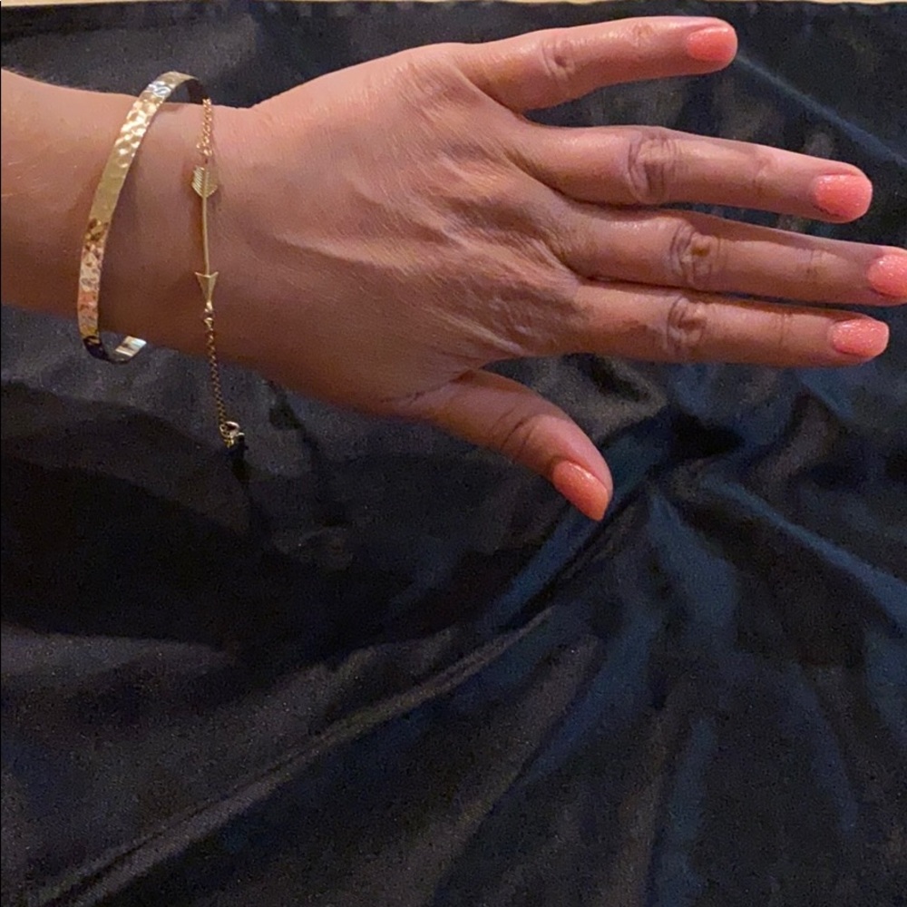 Set of two beautiful gold bracelets